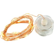 Bakır Tel Dekoratif Aydınlatma 3 Metre Günışığı LED Zinciri Beyaz