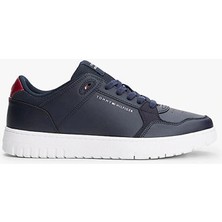 Tommy Hilfiger Erkek Basketbol Stili Deri Karışımlı Mavi Sneaker FM0FM05518DW5