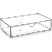 Şeffaf Büyük Boy Makyaj ve Takı Çekmecesi, Düzenli Saklama Kutusu