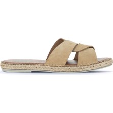 Bueno Shoes Taba Açık Alf Süet Kadın Düz Terlik 01WA7200 01WA7200