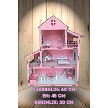 Renkli Ahşap 3 Katlı Ev Dekoratif Eğitici Oyuncak Çocuklar Için