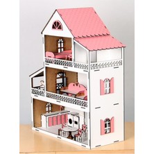 Beyaz Ahşap Oyun Evi Çocuklar Için Eğlenceli ve Güvenli Tasarım