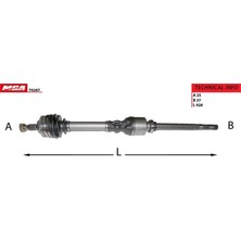 MGA-70287 - Aks Sag ( Peugeot : 406 Hdı Abslı 48D )