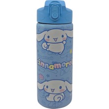 Wiggle 600ML Cinnamoroll Lisanslı Pipetli Kilitlenebilir Kapak Paslanmaz Çelik Termos Matara