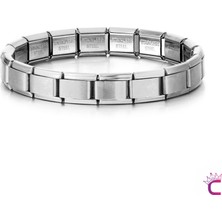 Paslanmaz Çelik Italyan Charm Bileklik 18CM - Unisex Charmlı Bileklik