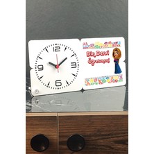 Şık Ahşap Masa Saati, Öğretmen Temalı, Zarif ve Kullanışlı Tasarım