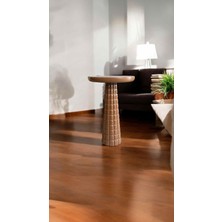 Simillo Home & Living Ahşap Mantar Model Tekli Yan Sehpa – Kahverengi Minimal Sehpa