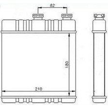 MGA-81114 - Kalorıfer Radyatoru Mekanik ( Opel : Astra G Zafıra ) Beher 180×210×34