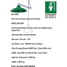 Ezel Hijyen Ea 2063 Acil Vücut Duşu Duvara Monte