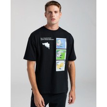 Kappa Authentic Graphik Gerry Erkek Siyah T-Shirt 311S1TW-005
