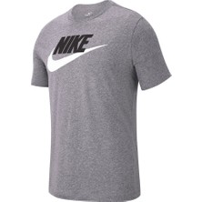 Nike M Nsw Tee Icon Futura Erkek Gri T-shirt - AR5004-063