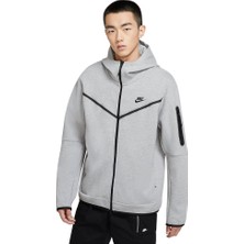 Nike M Nsw Tch Flc Hoodie Fz Wr Erkek Gri Sweatshirt - CU4489-063