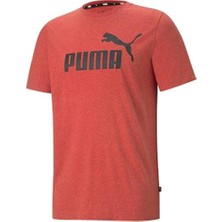 Puma Ess Heather Tee Erkek Kırmızı T-Shirt - 58673611