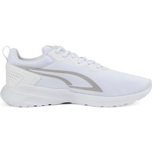 Puma All-Day Active Kadın Spor Ayakkabı Beyaz Düz Taban Tekstil Malzeme ile Günlük Kullanım İçin İdeal