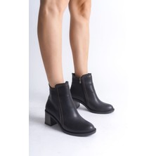 Larıssa Fermuarlı Ortopedik Taban Topuklukadın Bot  Cst - Siyah