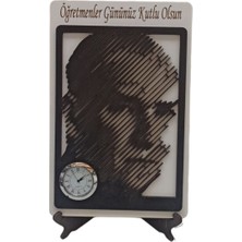 Atatürk Portreli Masa Saati, Öğretmenler Günü Kutlaması, Şık ve Zarif Tasarım