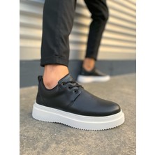 JYX03 Luxor Bağcıklı Cilt Erkek Günlük Spor Klasik Ayakkabı Cbt - Siyah