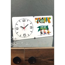 Ahşap Masa Saati, Öğretmenlere Özel, Şık ve Kullanışlı Tasarım