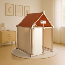 Doğal Ahşap Oyun Çadırı 80X80X120 Cm, Çocuklar Için Neşeli Oyun Alanı