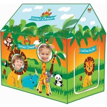 Yeşil Erkek Çocuk Oyun Çadırı Evi, Eğlenceli ve Renkli Oyun Alanı