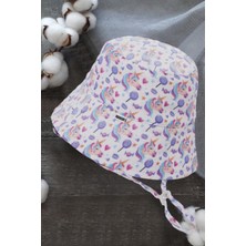 %100 Pamuk Bağlamalı Balıkçı Bebek Şapkası 7034