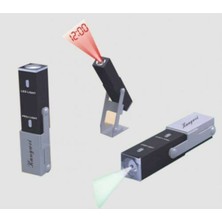 LED Işıklı Projeksiyon Masa Saati, Siyah, Modern ve Şık Tasarım