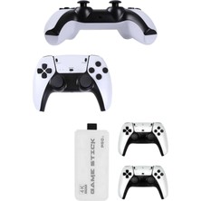 4K Hd Görüntü Kaliteli Retro Game Stick 20000 Oyunlu Çift Kollu Beyaz Game Stick