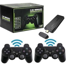 2 Kollu Kablosuz 2.4g Retro Oyunlar 4K Game Stick 3500 Oyun Atari