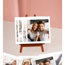 Kişiye Özel 6 Fotoğraflı Şövale Masaüstü Polokart Resim