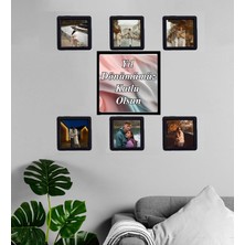 Kişiye Özel Fotoğraflı Yıl Dönümü Tasarımlı Sök-Tak 7 Adet Masaüstü ve Duvar Çerçeve Seti