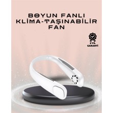 Giyilebilir Sessiz Fan | 224G Hafif, Bladeless Güvenli Tasarım, 5 Vitesli Soğutma, USB Şarjlı Fan