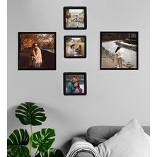 Kişiye Özel Fotoğraflı Sök-Tak 5 Adet Masaüstü ve Duvar Çerçeve Seti