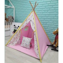 Renkli Ahşap Çocuk Çadırı, Oyun ve Kamp Evi, Eğlenceli ve Güzel Tasarım