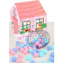 Pastel Renkli Çocuk Oyun Evi ve 100 Top Seti, Eğlence Dolu Zamanlar Için Ideal