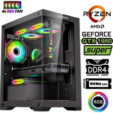 Xaser Blood X120 Ryzen 7 5700X 32GB Ram 1tb M.2 SSD 6gb GTX1660 Super Masaüstü Oyuncu Bilgisayar
