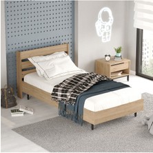 Bohem Tek Kişilik Karyola Metal Ayaklı 160*200 cm Sepet BOH13-S