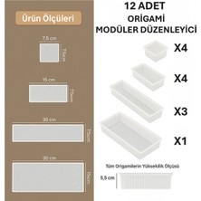 12'li Şeffaf Makyaj ve Takı Düzenleyici Set, Çekmece Içi Organizatörler