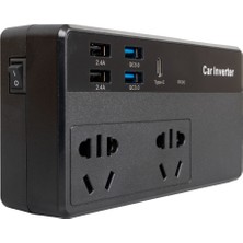 4 USB + Type-C Girişli Araç Power Inverter