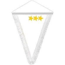 Asilmeydan Ak Hun Imparatorluğu Devleti - 17 Eski Türk Devletleri Bayrağı - Hatıra Üçgen Flama Bayrak