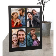 Kişiye Özel Masaüstü 4 Fotoğraflı Ahşap Mdf Resimli Kolaj Çerçeve
