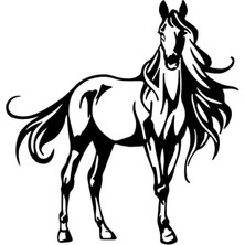 At Figürlü Sticker – Zarif ve Estetik Vinil Etiket