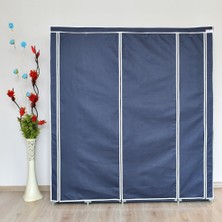 Prado Stark Xtra Çift Yandan Raflı Çelik Profil Bez Dolap Lacivert