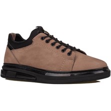Slayka Bej Flex Hakiki Nubuk Deri Erkek Casual Ayakkabı