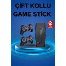 Retro Oyunlar 4K Game Stick 2.4g Kablosuz Çift Kol 3500 Oyun Atari