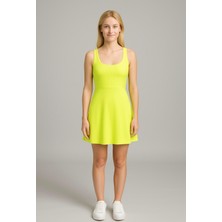 Kadın Sarı Askılı ELBISE-E2237