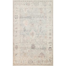 Eko Halı Grace GRC02 Sky Özel Dokuma Otantik Doku ve Renklere Sahip Vintage Desenli Makine Halısı