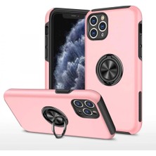 iPhone 11 Pro Kılıf Elit Yüzüklü Kapak - Pembe