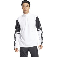 Adidas Erkek Sweatshirt JD2987 SQ25 Tr Top Beyaz Renkli Rahat Kesim Tasarım