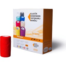 Sayberk - Kendinden Yapışkanlı Coban Bandaj 10CMX4.5MT Kırmızı - 30 Adet