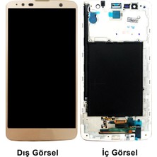 Teknonet LG Stylus 2 Plus Uyumlu Org Lcd+Dokunmatik+Çıtalı (Gold) VR-2686
